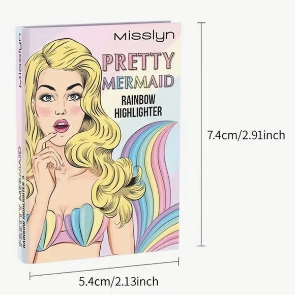 Pretty Mermaid Rainbow Highlighter Palette - Picture 2 of 8